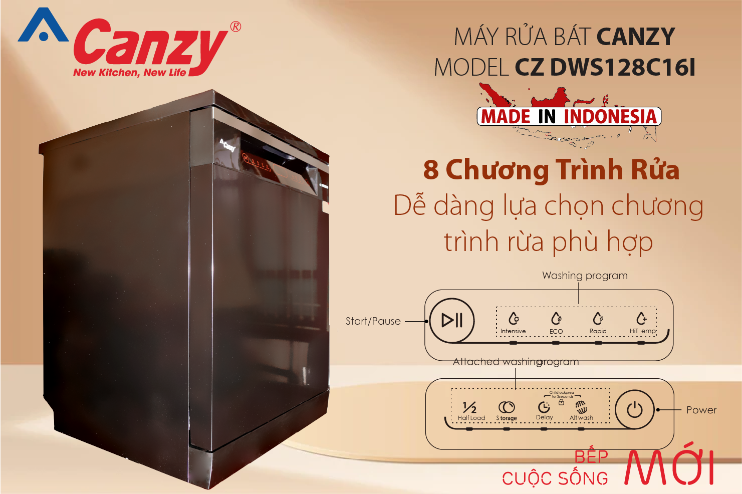 8 chương trình rửa đa dạng