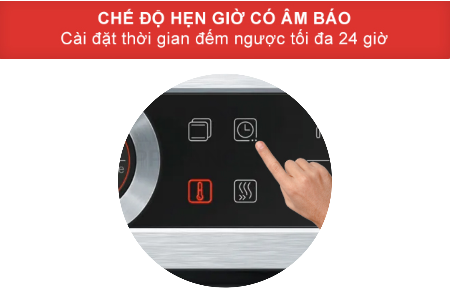 Lò nướng Bosch HBG633BB1B được trang bị hệ thống hẹn giờ điện tử thông minh