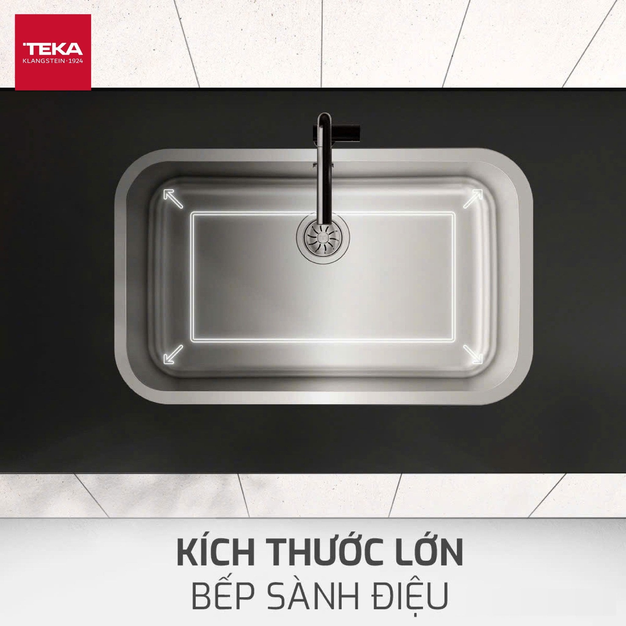 Hố chậu bồn rửa chén Teka (bồn rửa chính)