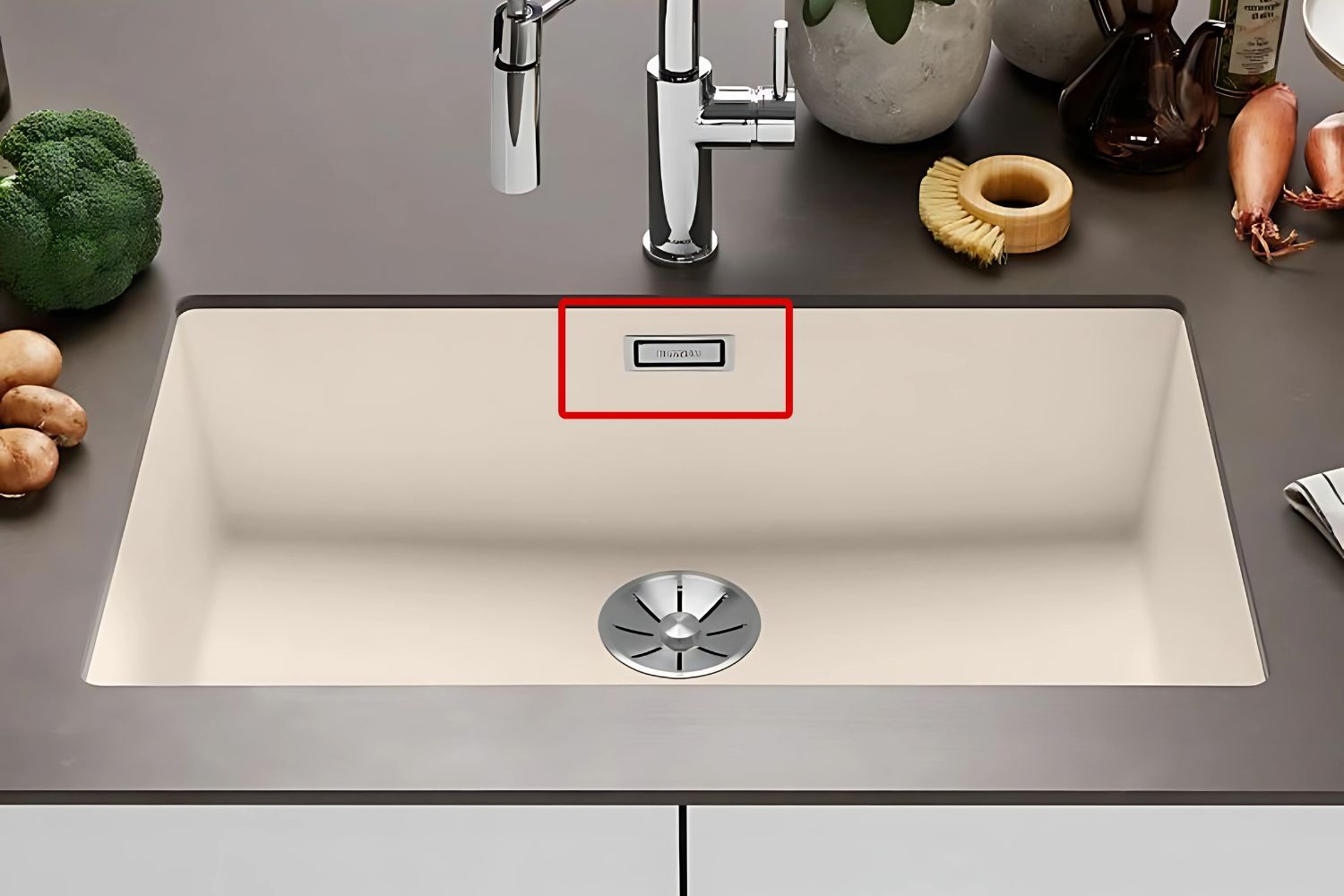 Đa phần mẫu chậu đá nào cũng trang bị lỗ thoát tràn