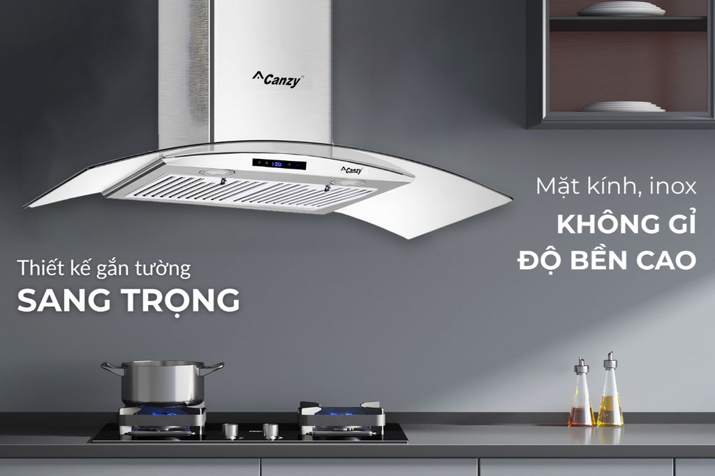 Máy hút mùi kính cong rất được ưa chuộng hiện nay