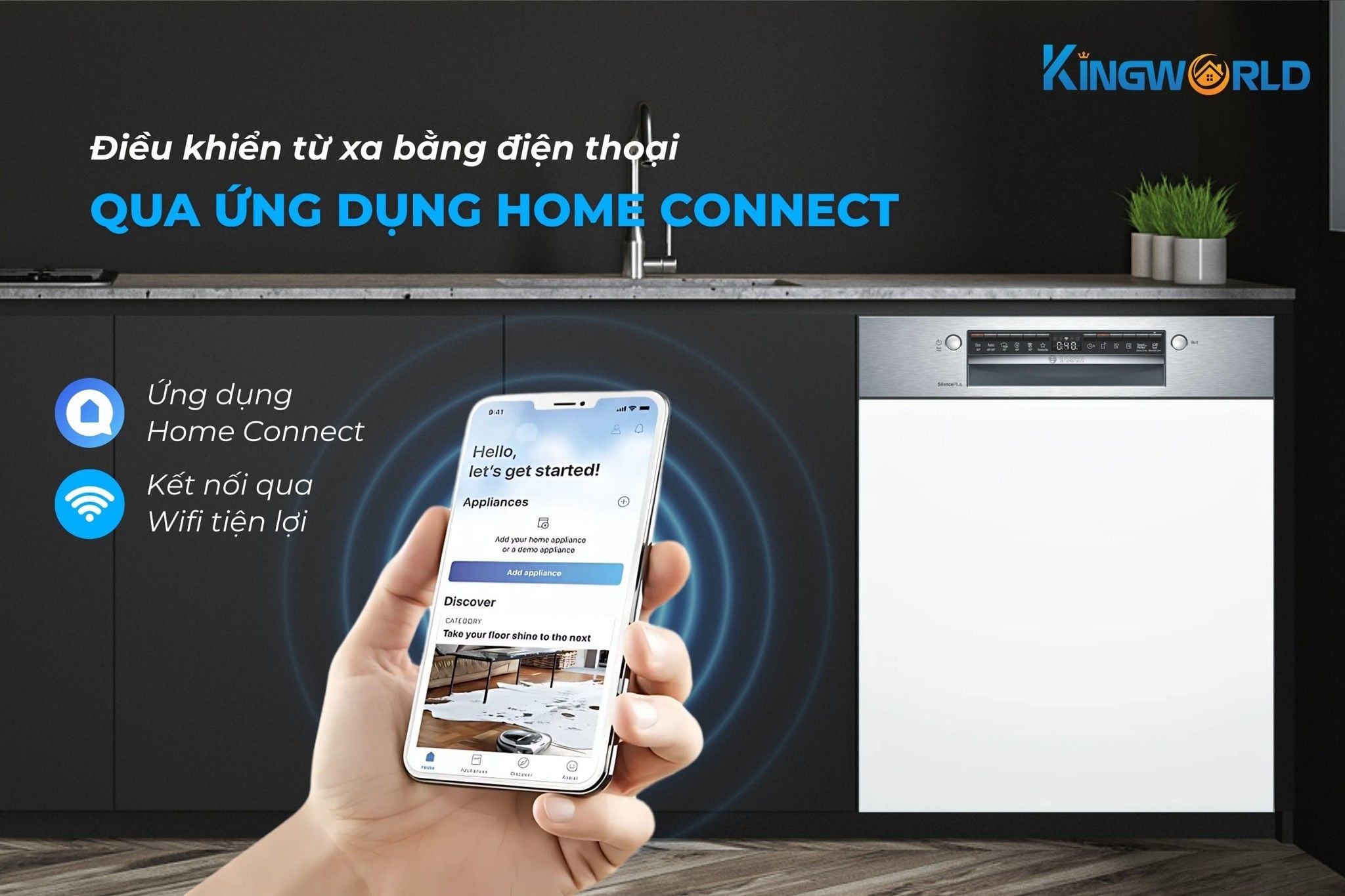 Bosch SMI4HCS48E mang đến trải nghiệm Home Connect hiện đại