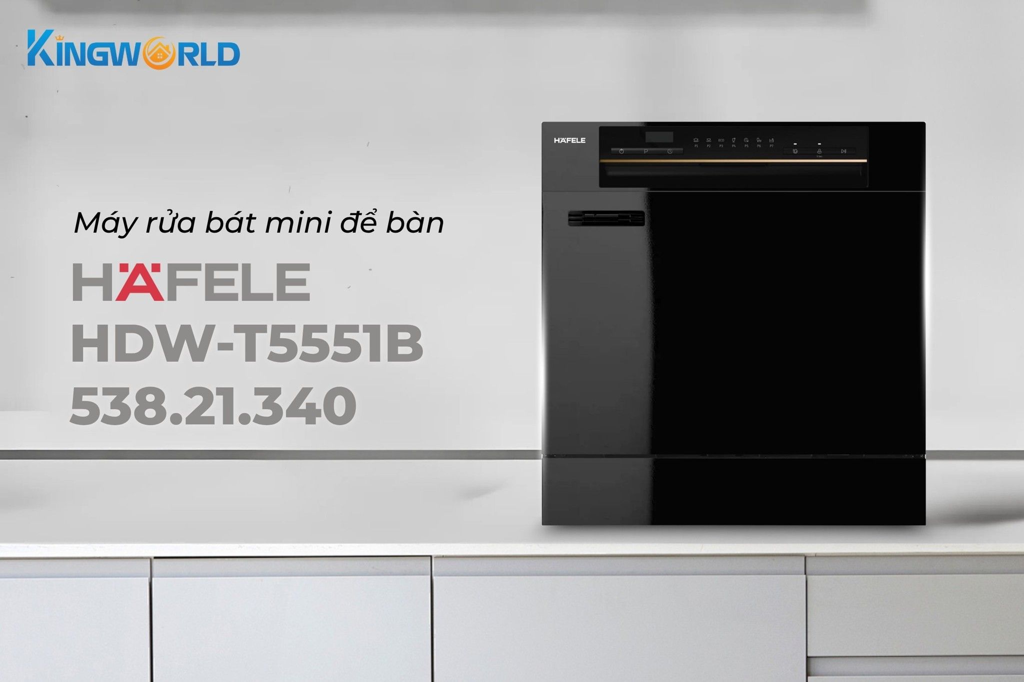 Hafele HDW-T5551B 538.21.340 thiết kế để bàn nhỏ gọn