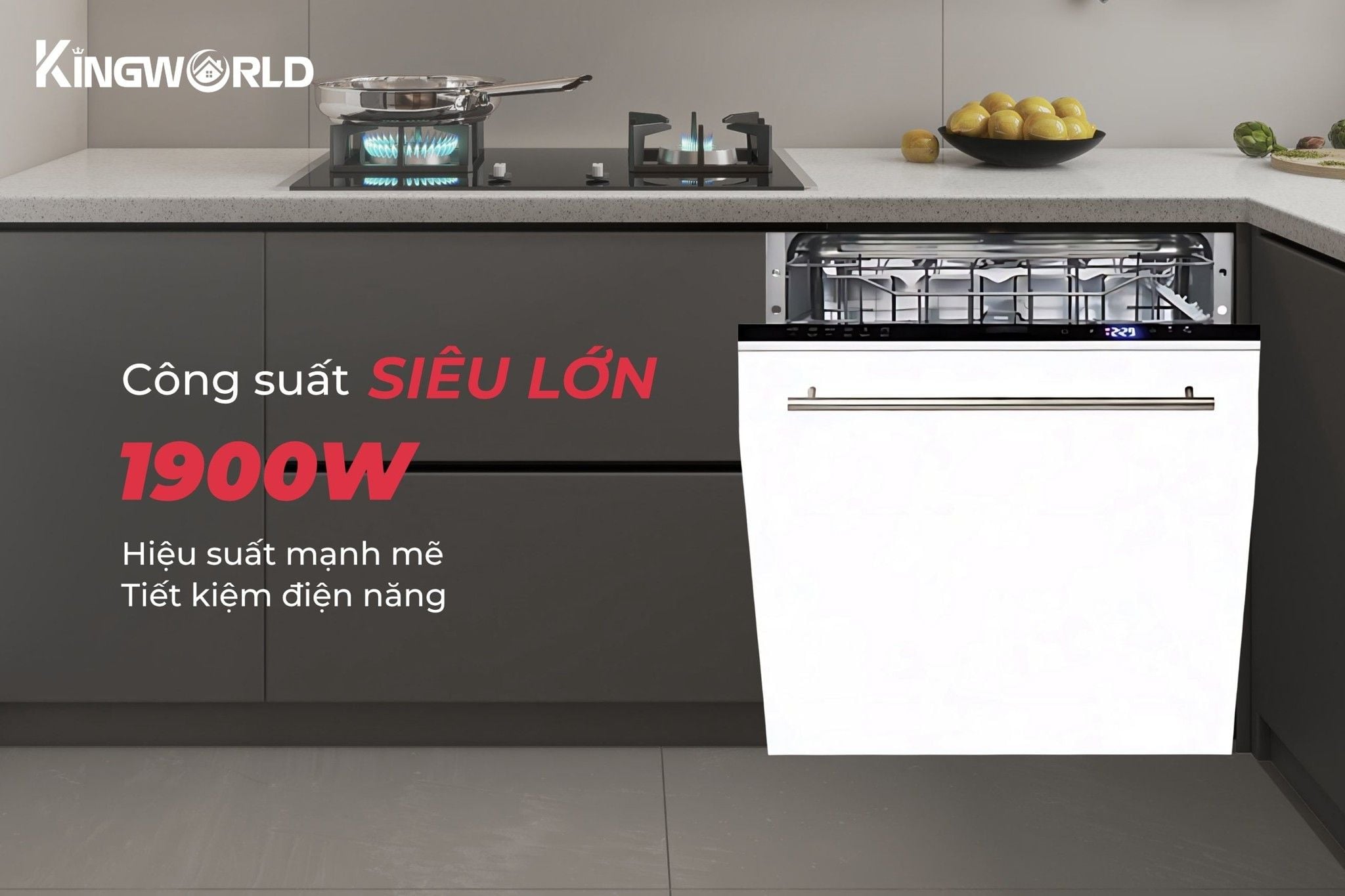 Máy rửa chén&nbsp;Hafele HDW-FI60D hoạt động mạnh mẽ với công suất siêu lớn