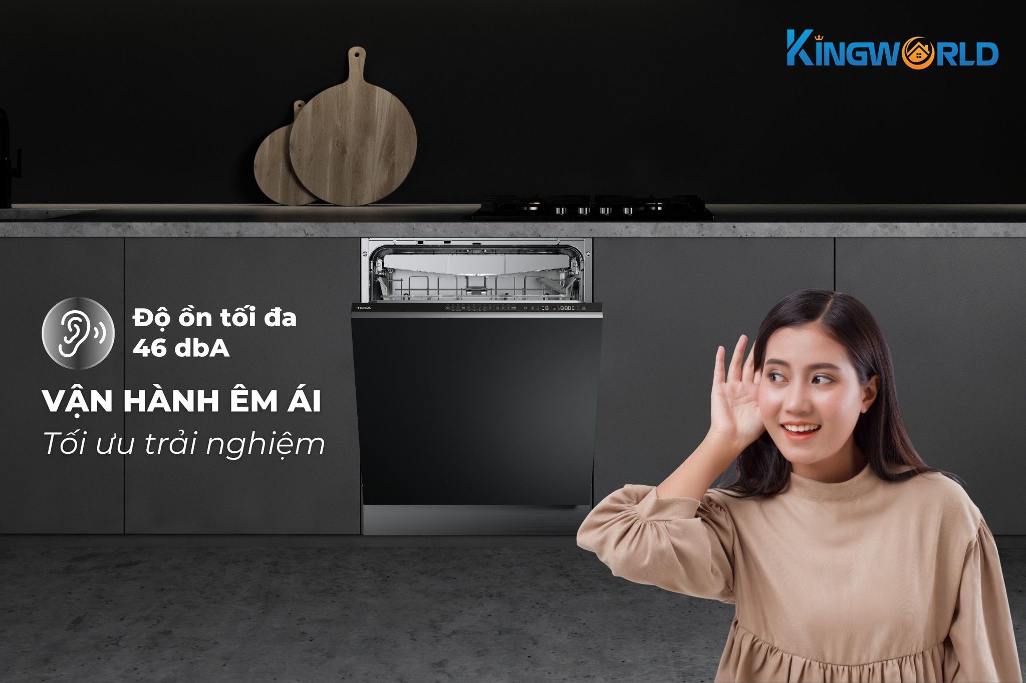 Teka DFI 46950 114270001 vận hành em ái với độ ồn chỉ 46db