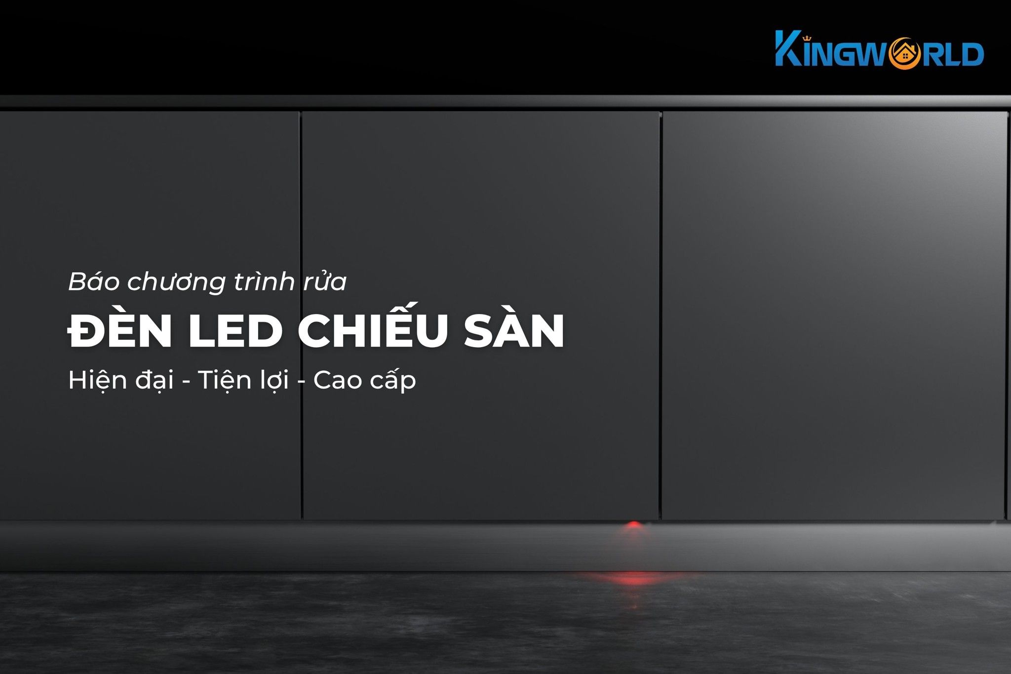 Tích hợp đèn LED chiếu xuống sàn nhà hiện đại