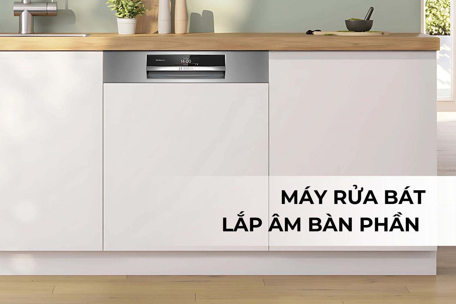Máy rửa bát Bosch Serie 4 âm tủ bán phần – hiện đại và dễ thao tác