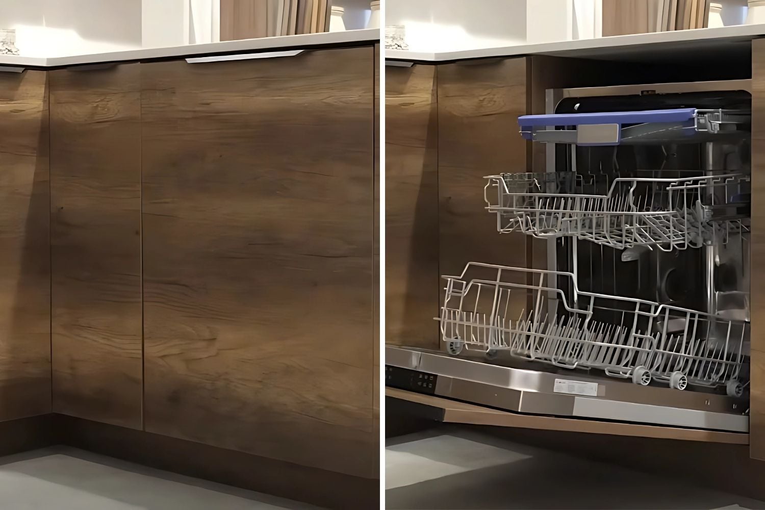 Máy rửa bát âm tủ toàn phần được thiết kế tạo sự đồng nhất cho căn bếp