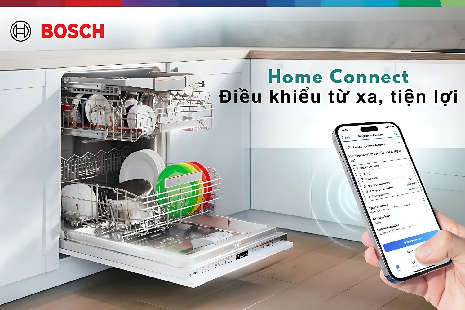 Bosch Series 2 dễ dàng điều khiển từ xa bằng Home Connect