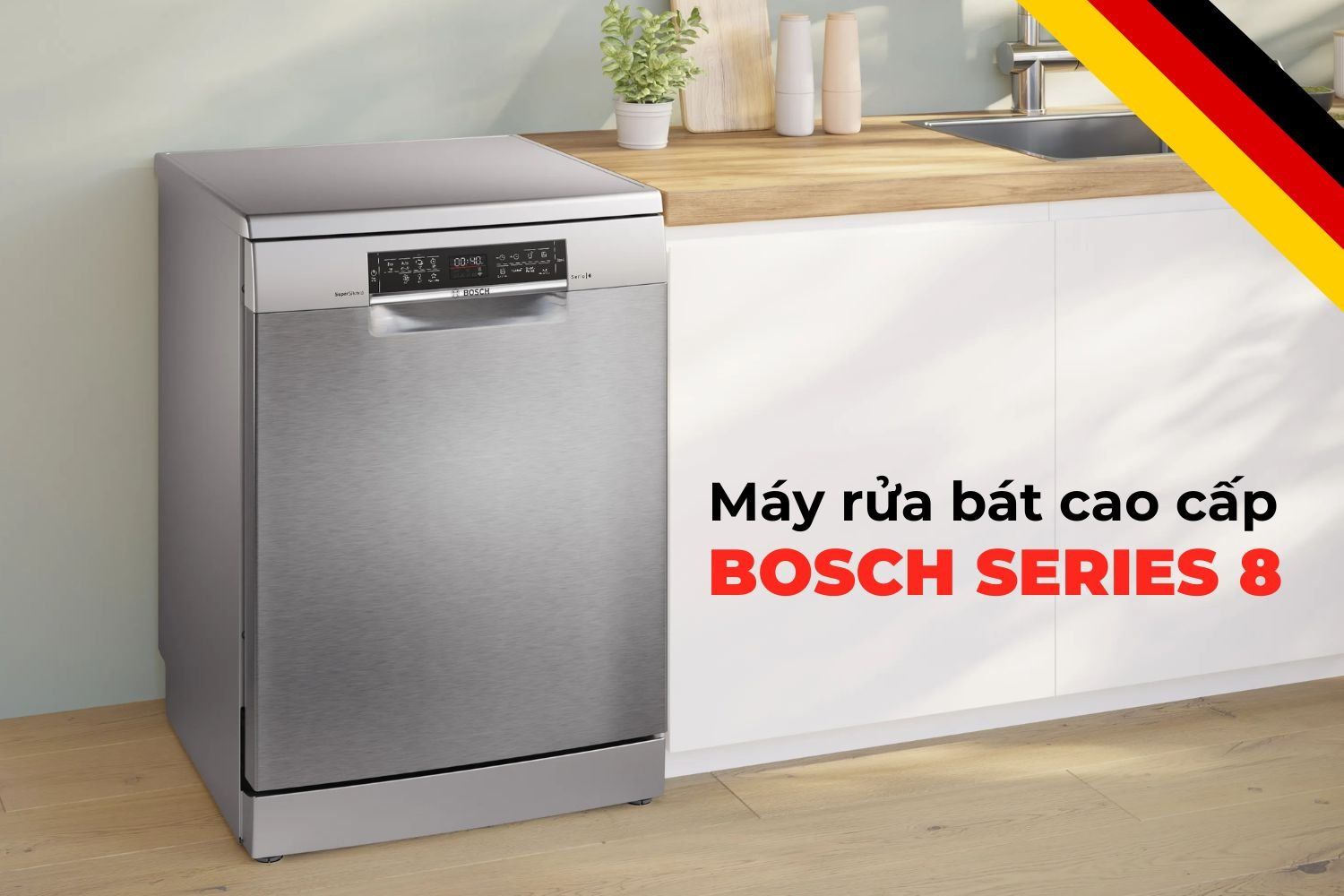 Máy rửa bát Bosch Series 8 thuộc dòng cao cấp nhất cũng hãng