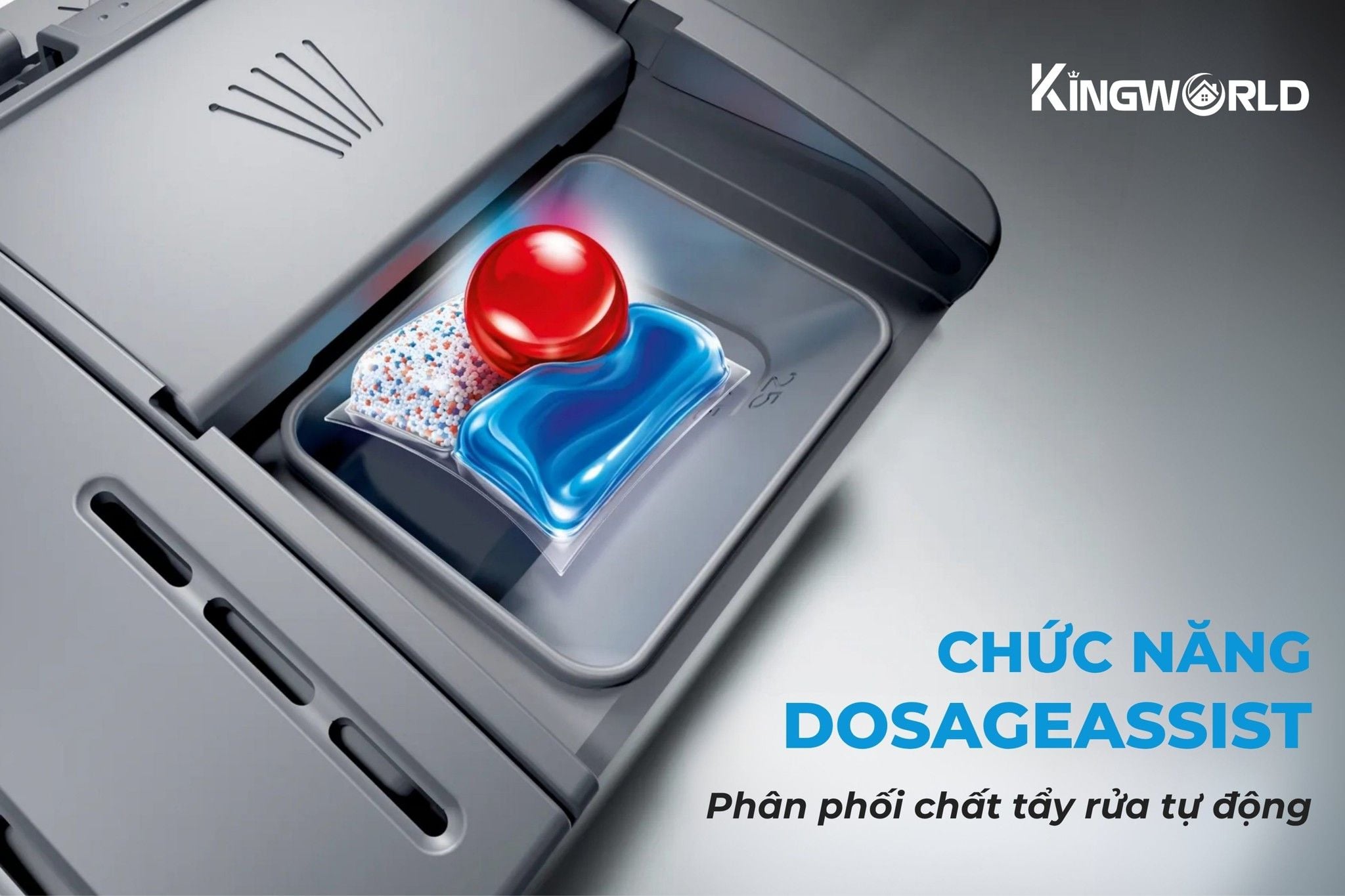 Bosch SMS4EVI14E tối ưu chất tẩy rửa nhờ chức năng DosageAssist