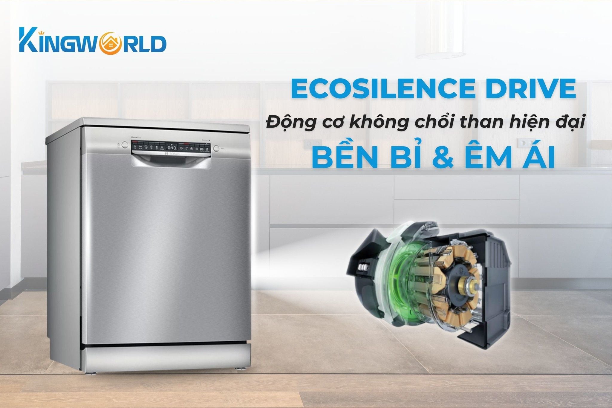 Động cơ EcoSilence Drive hoạt động mạnh mẽ nhưng rất êm ái
