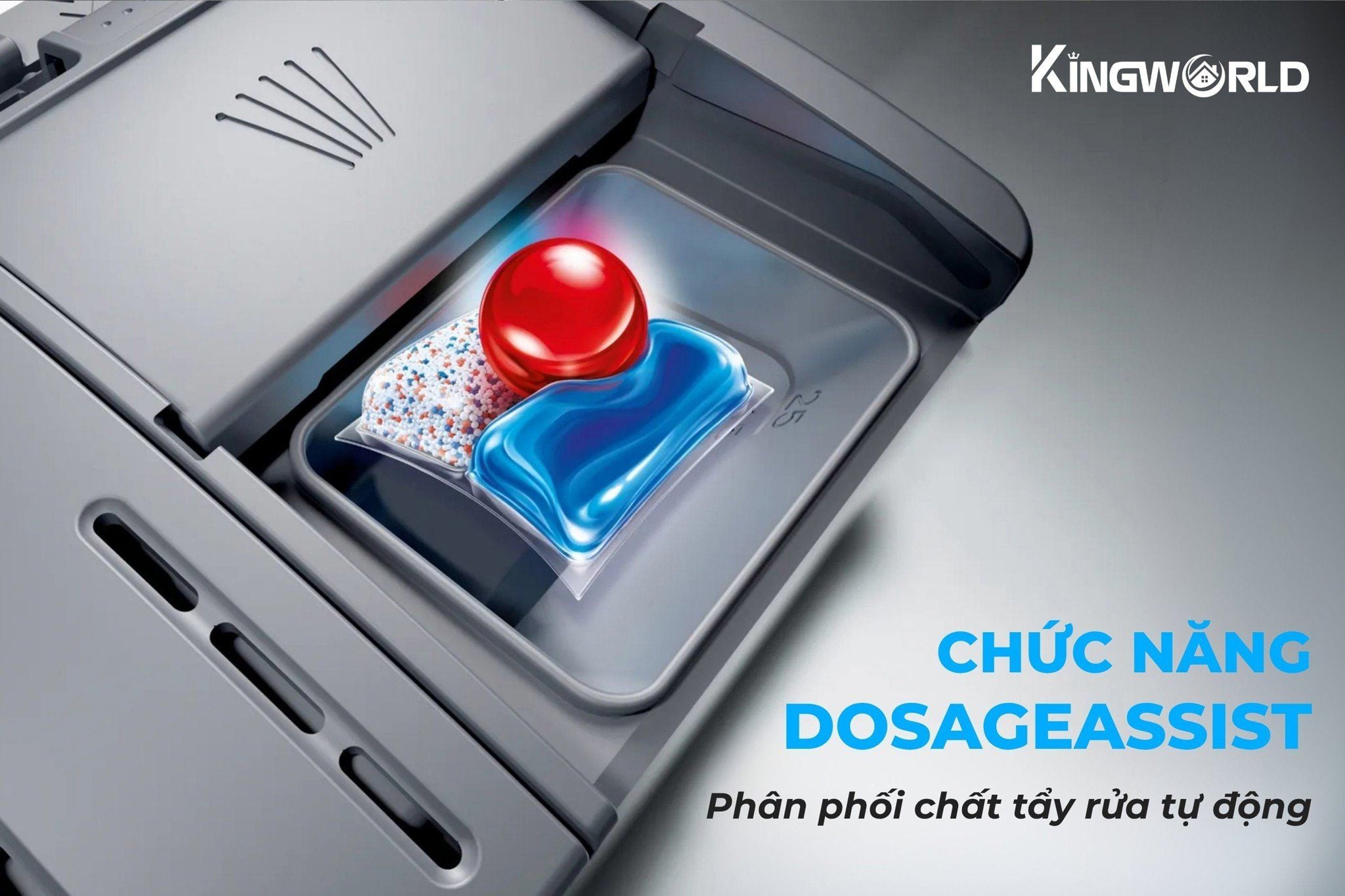 Bosch SMS6ZCI16E tích hợp chức năng Dosage Assistant hoà tan chất tẩy rửa