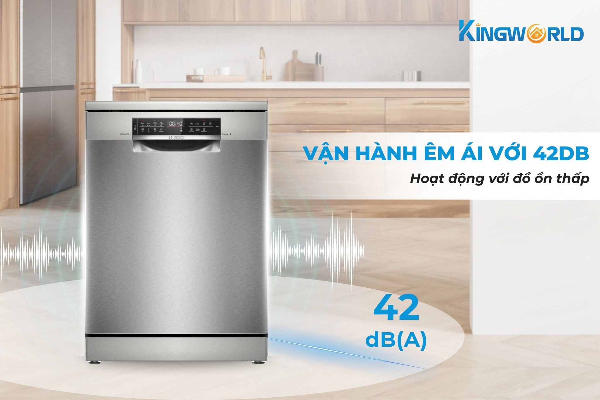 Không làm ảnh hưởng đến không gian chung với độ ồn thấp