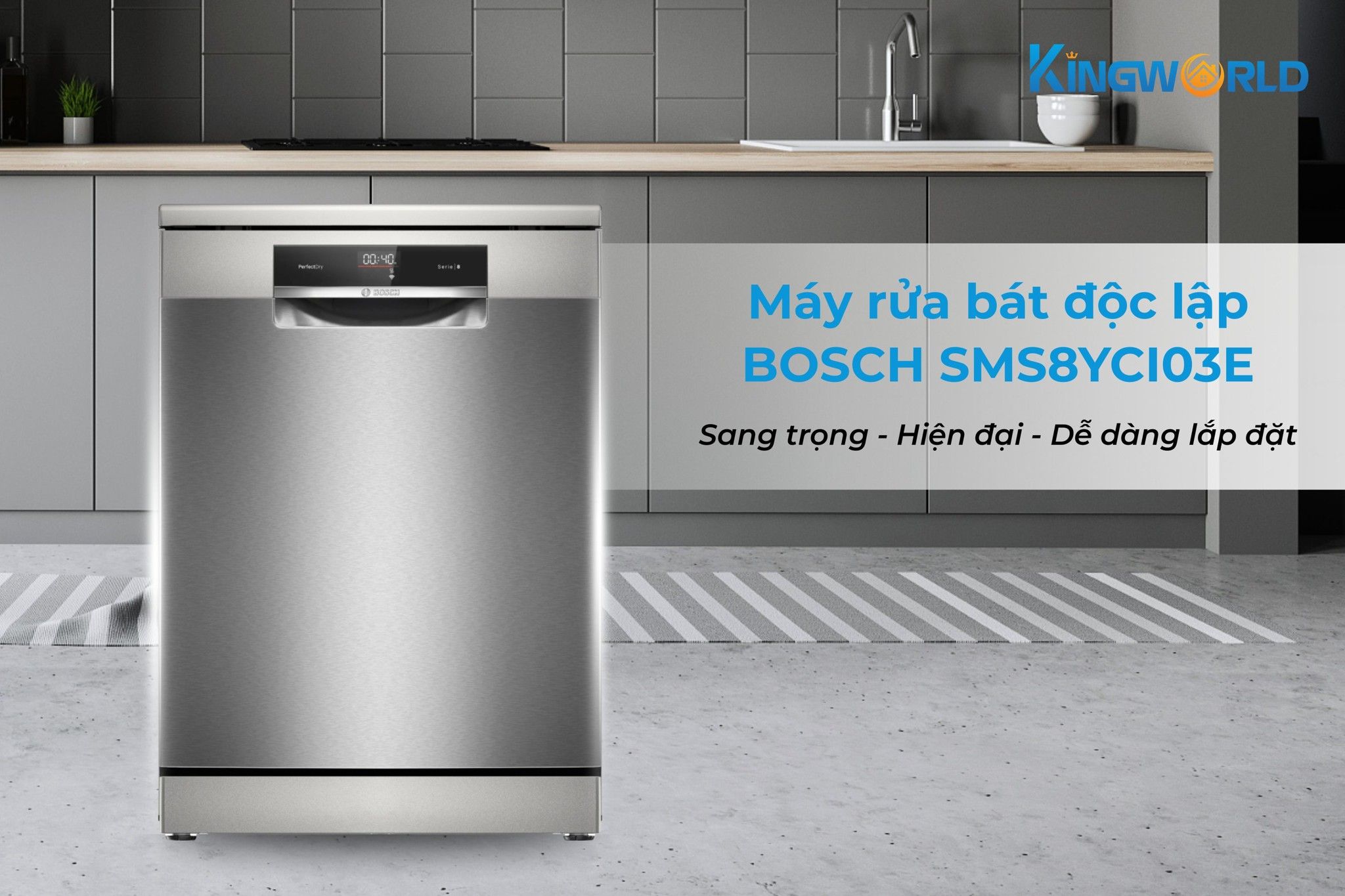 Bosch SMS8YCI03E mang phong cách thiết kế độc lập