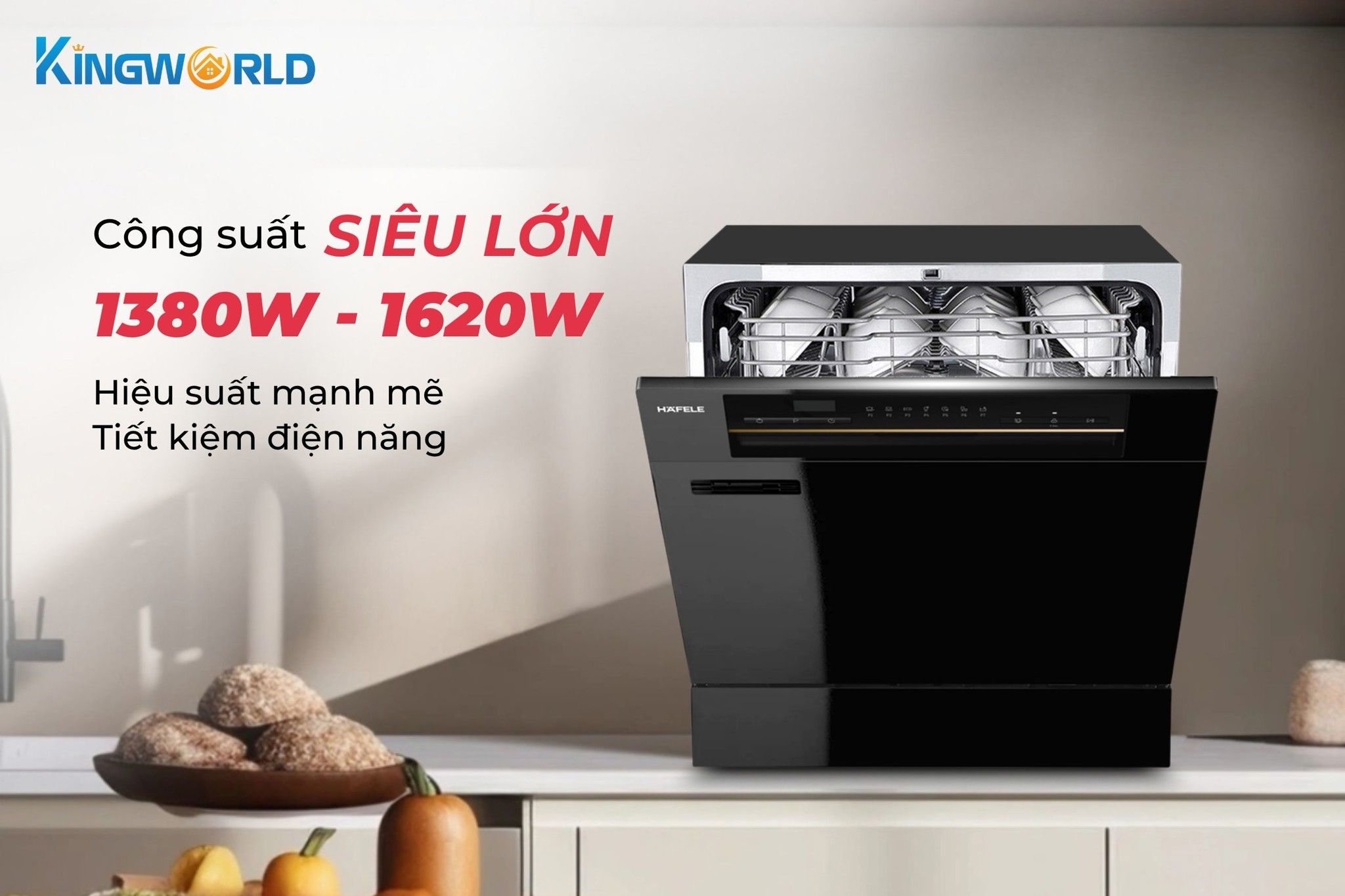 Hafele HDW-T5551B 538.21.340 có công suất vượt trội