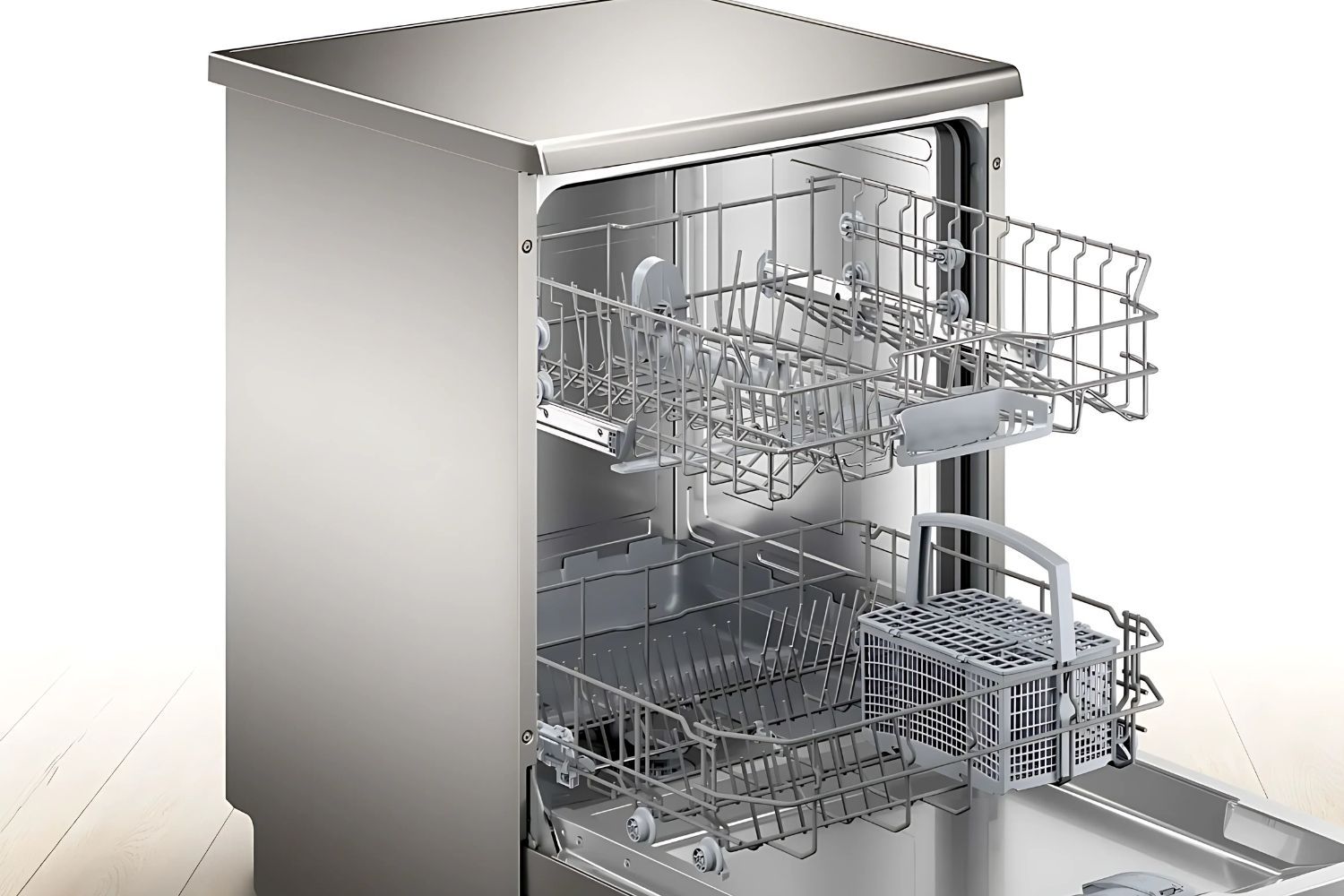 Hệ thống 2 khay rửa có thể chứa lên đến 12 bộ chén dĩa