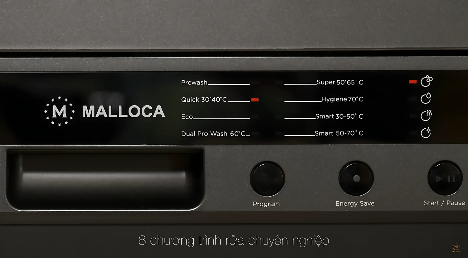Máy rửa chén MDW10-BSO8FS tích hợp 8 chương trình rửa tiện lợi