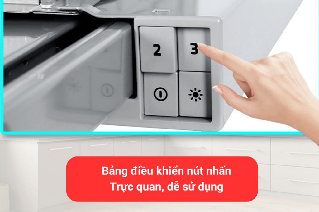 Máy hút mùi Hafele trang bị nhút nhấn cơ học dễ sử dụng