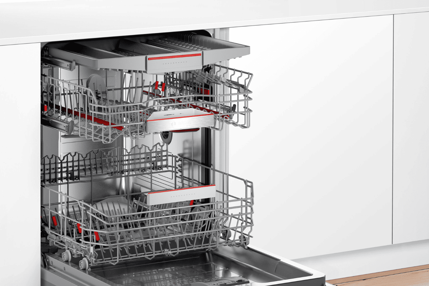 Máy rửa bát Bosch SMI4ECS14E Series 4 thiết kế hiện đại, trang bị các khay điều chỉnh linh