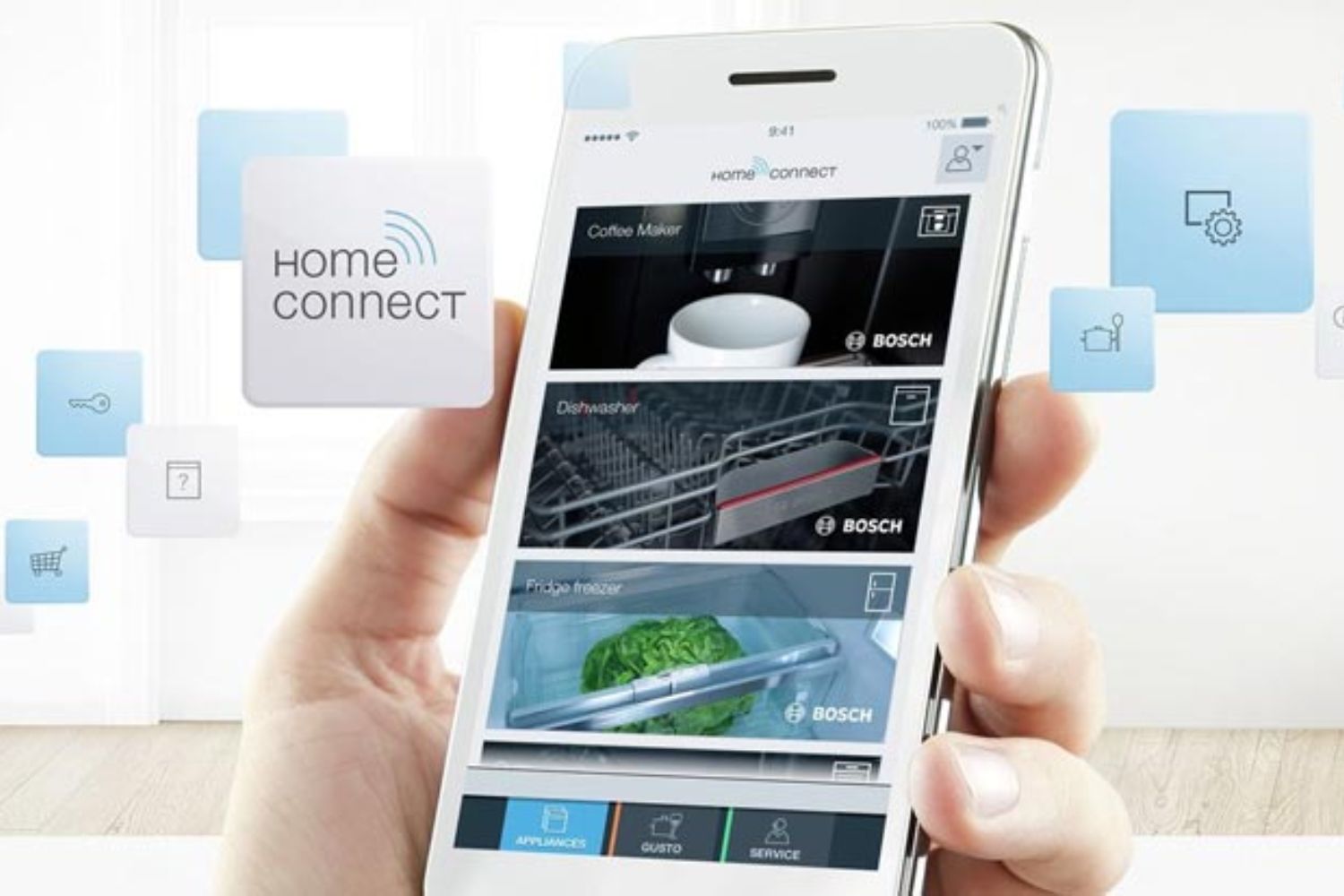 Tính năng Home Connect của bếp từ Bosch PXY601JW1E