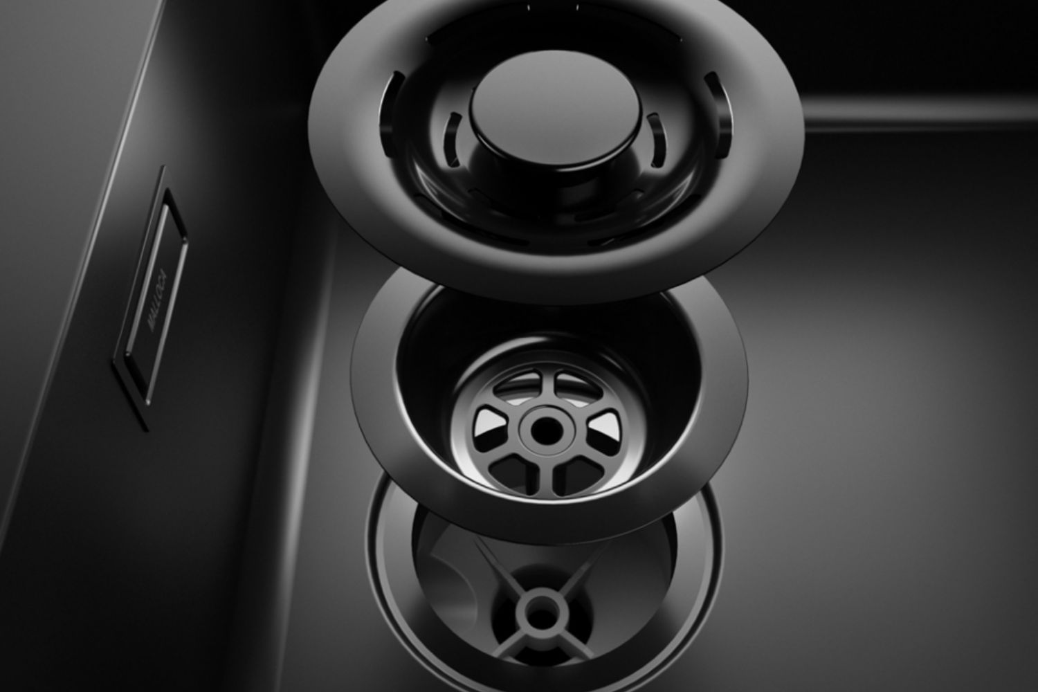 Nắp đậy chậu rửa bát bằng đá gọn gàng, chống mùi hiệu quả