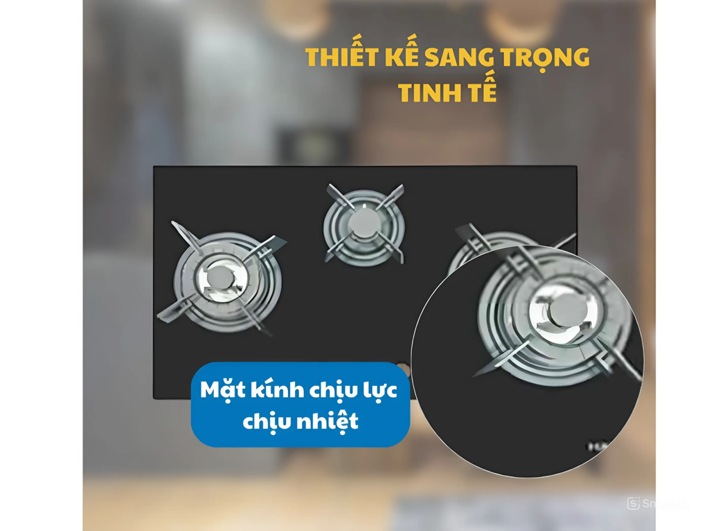 Bếp gas Hafele HC-G803A sở hữu thiết kế hiện đại