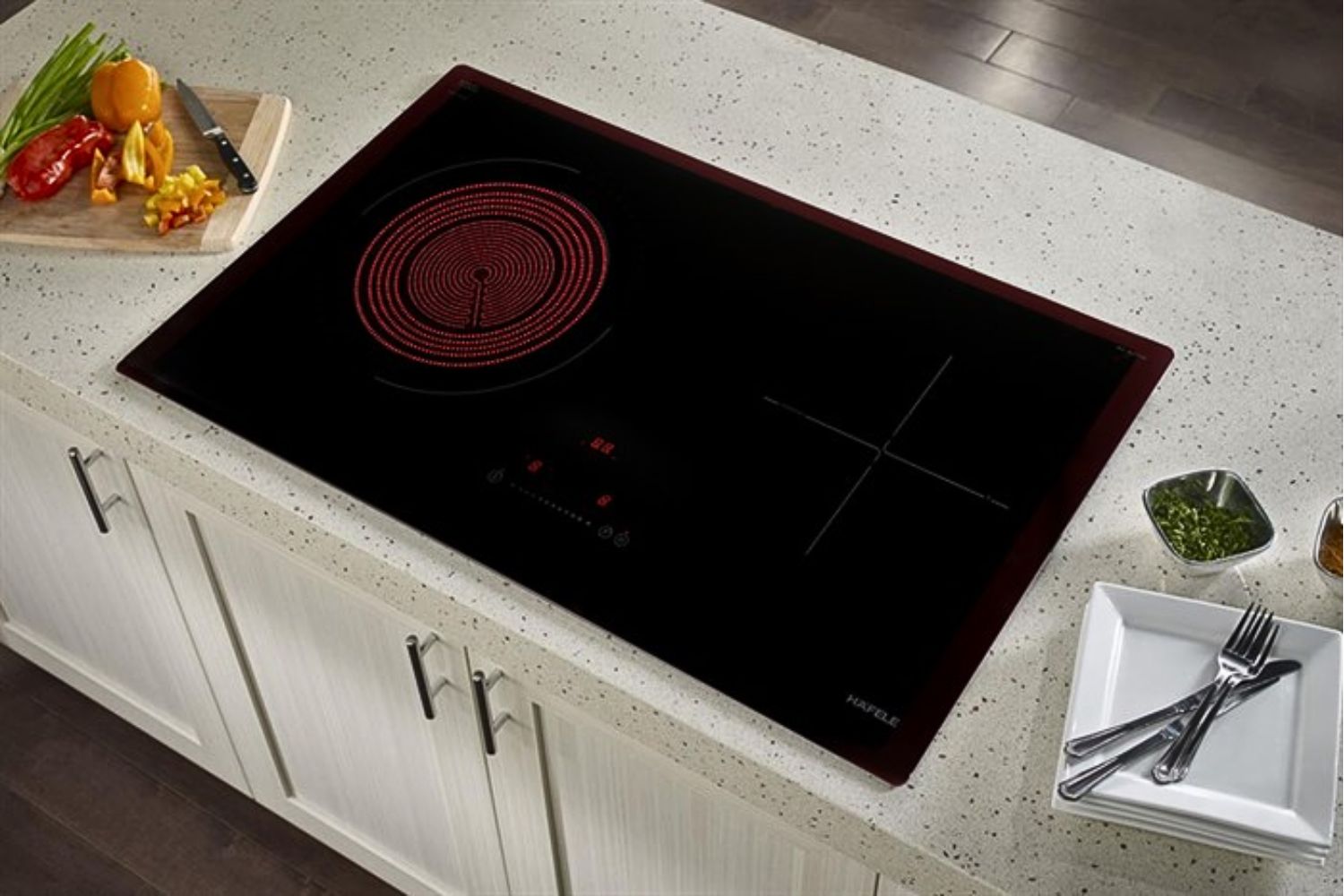 thiết kế bếp điện từ 2 vùng nấu Hafele HC-M772D