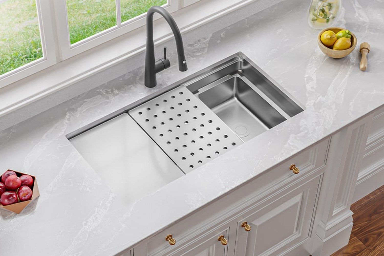 chậu rửa bát 1 hộc inox