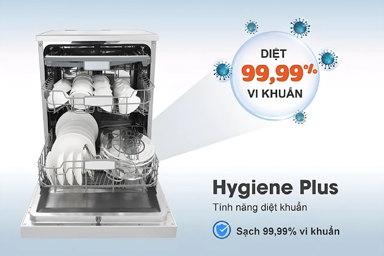 Tính năng HygienePlus diệt khuẩn hiệu quả