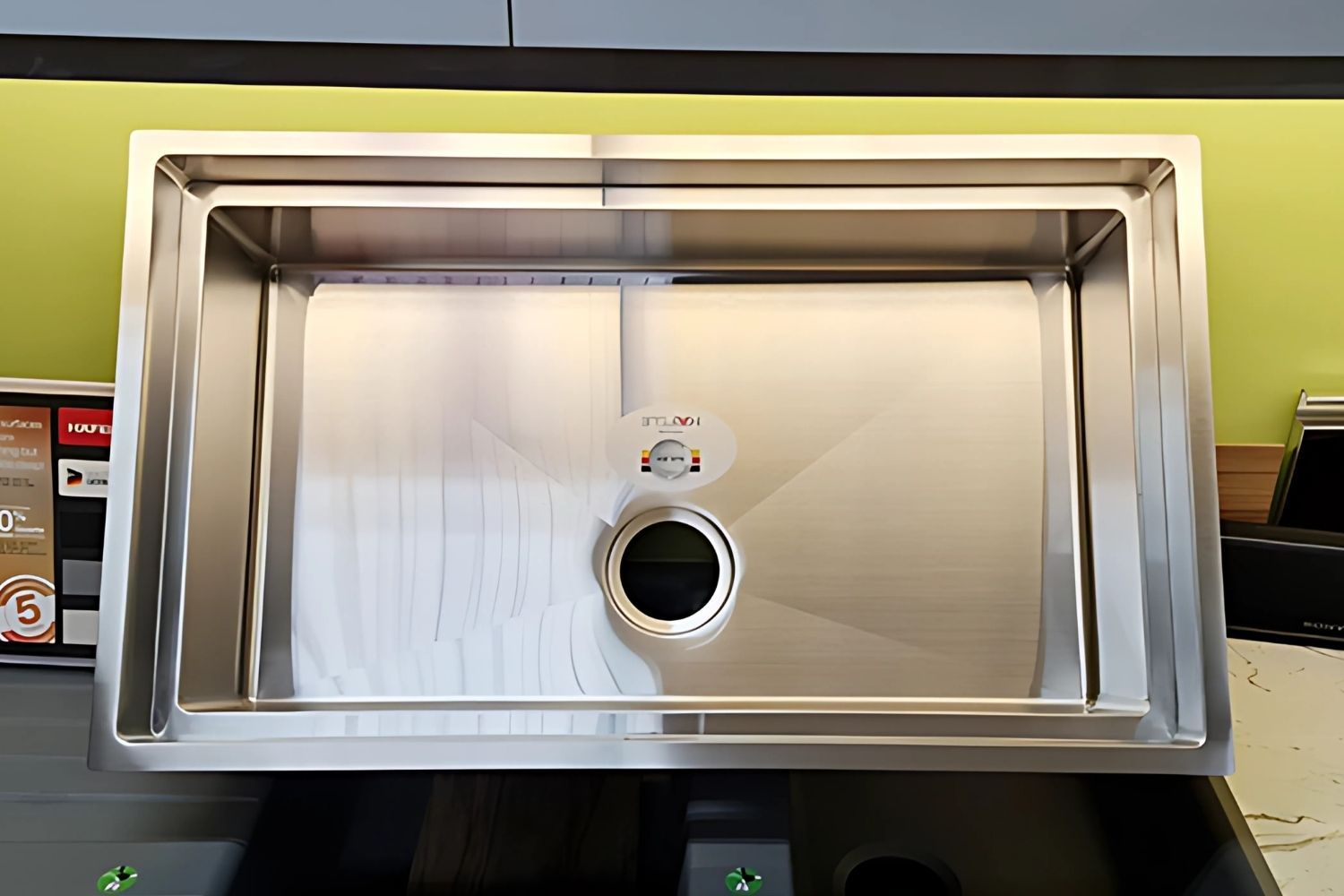 Chất liệu inox 304 sáng bóng tô điểm cho căn bếp hiện đại