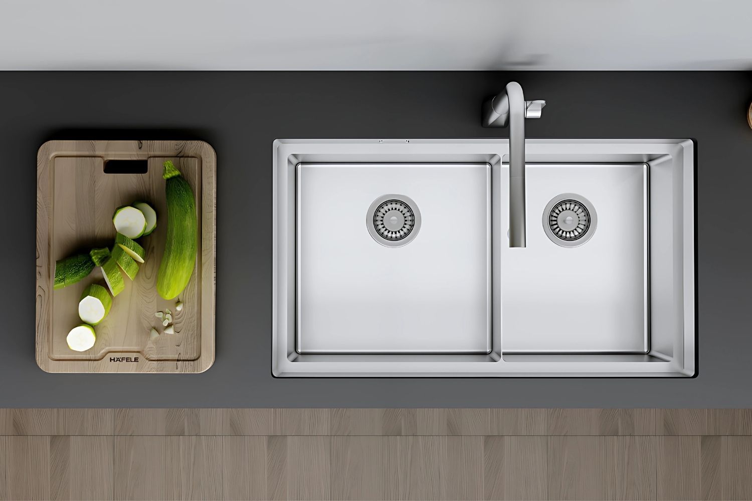 Lớp chống ồn và chống ngưng tụ hơi nước ở đáy chậu