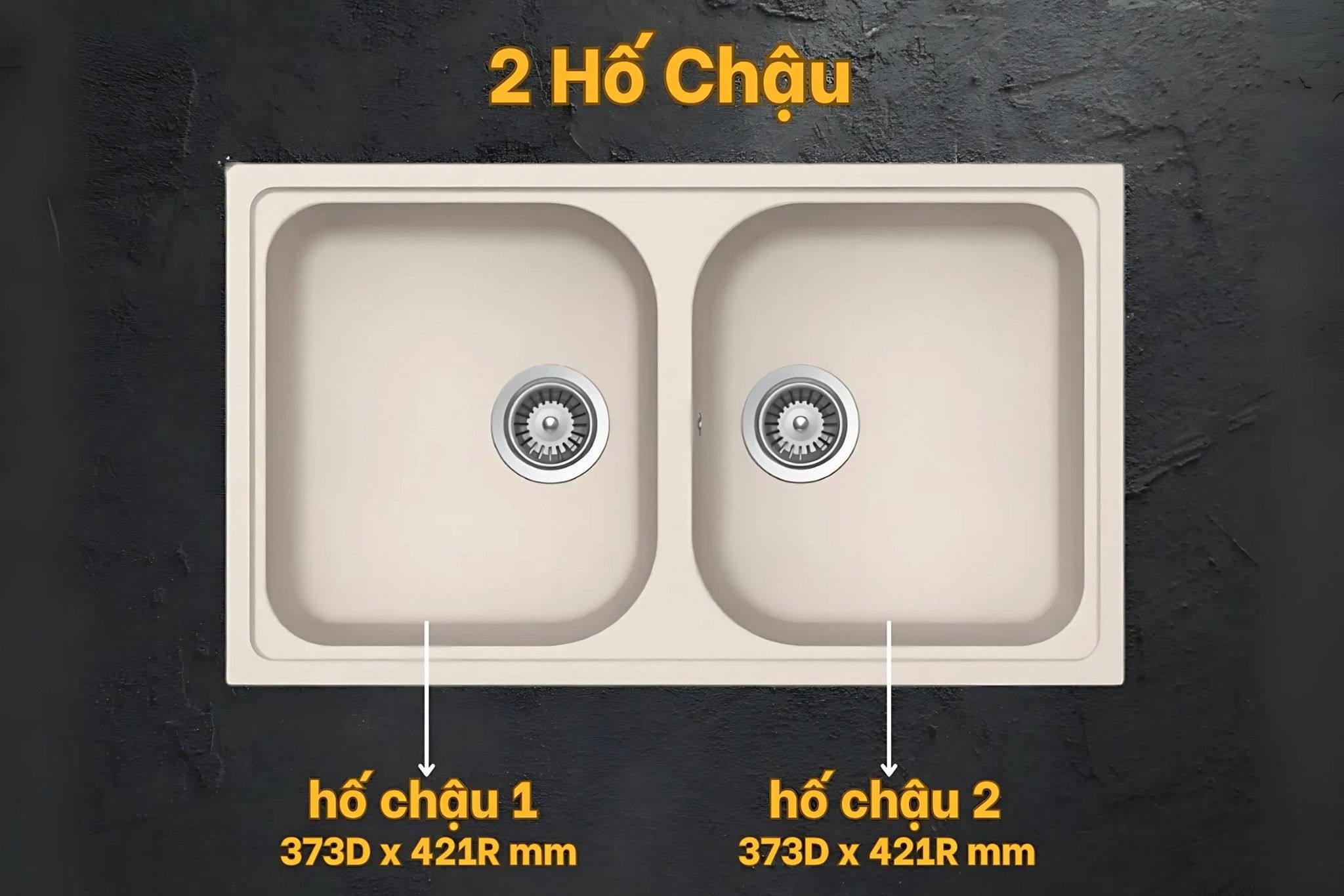 Hafele HS19-GEN2R90 570.35.480 được thiết kế 2 hố rửa rộng rãi