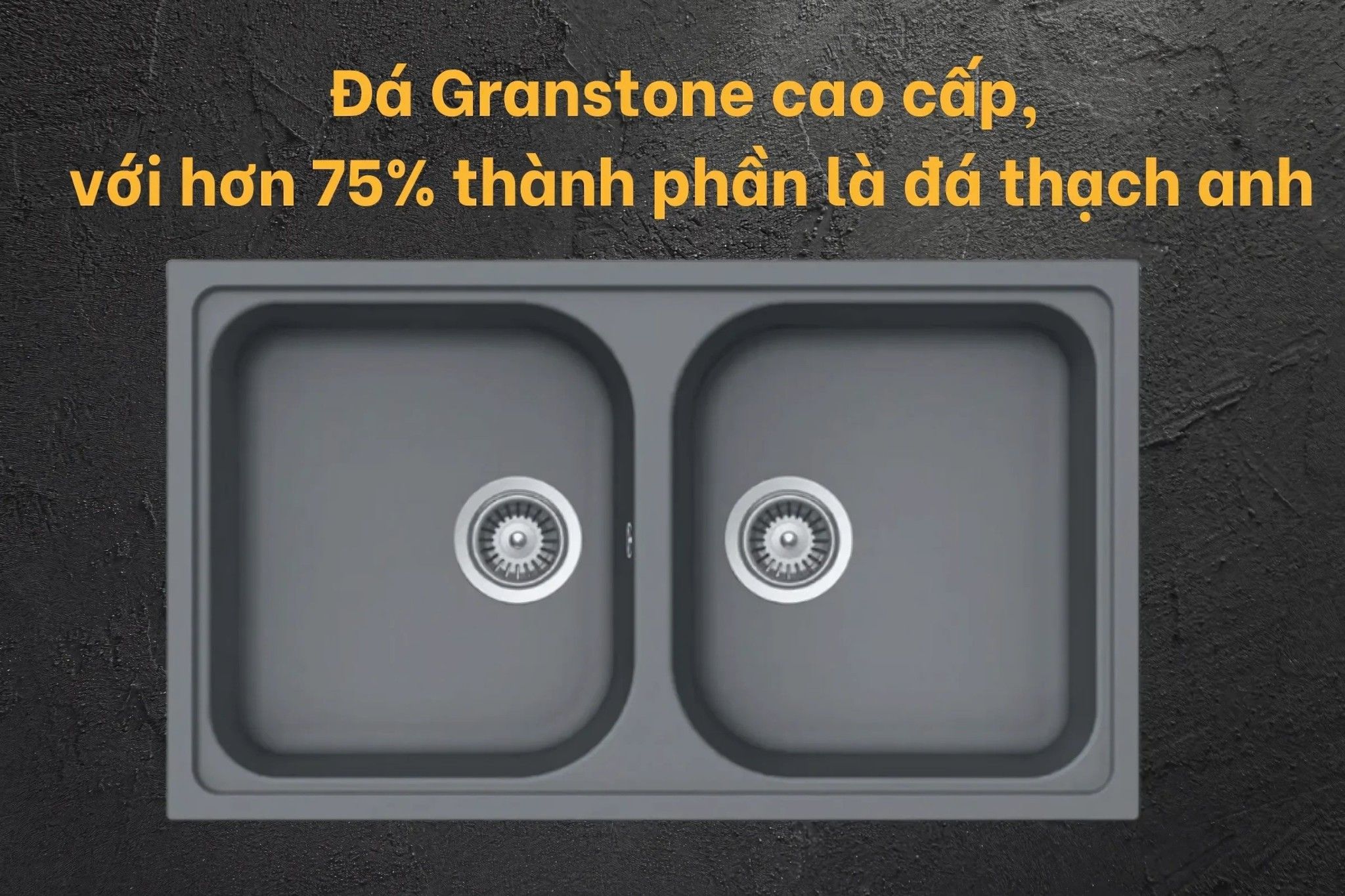 Chậu đá Hafele HS19-GEN2R90 570.35.580 được chế tác từ đá thạch anh