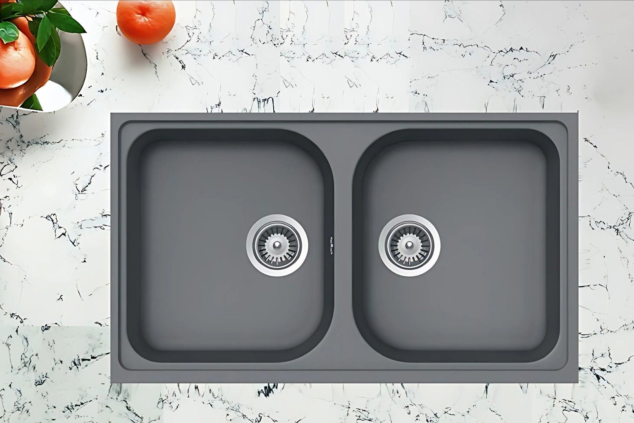 Chậu đá Hafele HS19-GEN2R90 570.35.580 thiết kế màu xám sang trọng