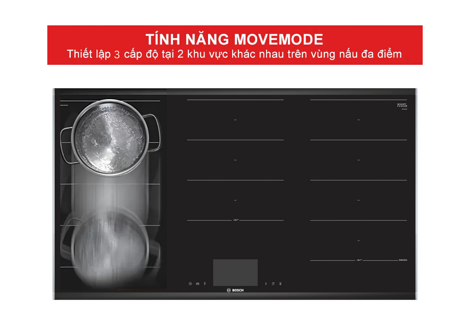 Move Mode chia các vùng Flex thành 3 khu vực nhiệt độ cài đặt sẵn