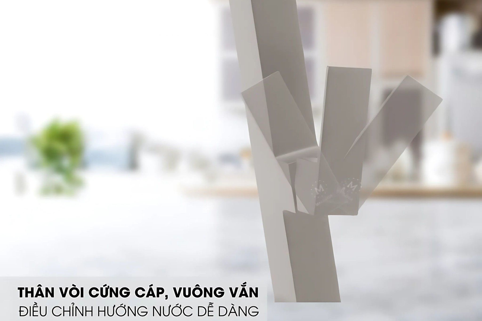 Cần gạt vòi rửa vuông vắn, điều chỉnh dễ dàng