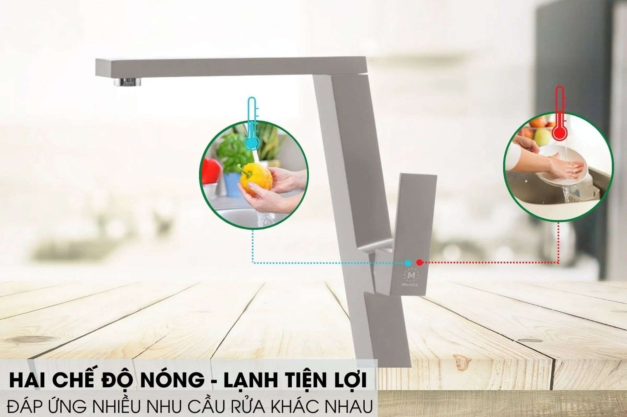 Hai chế độ nóng - lạnh được tích hợp tiện lợi