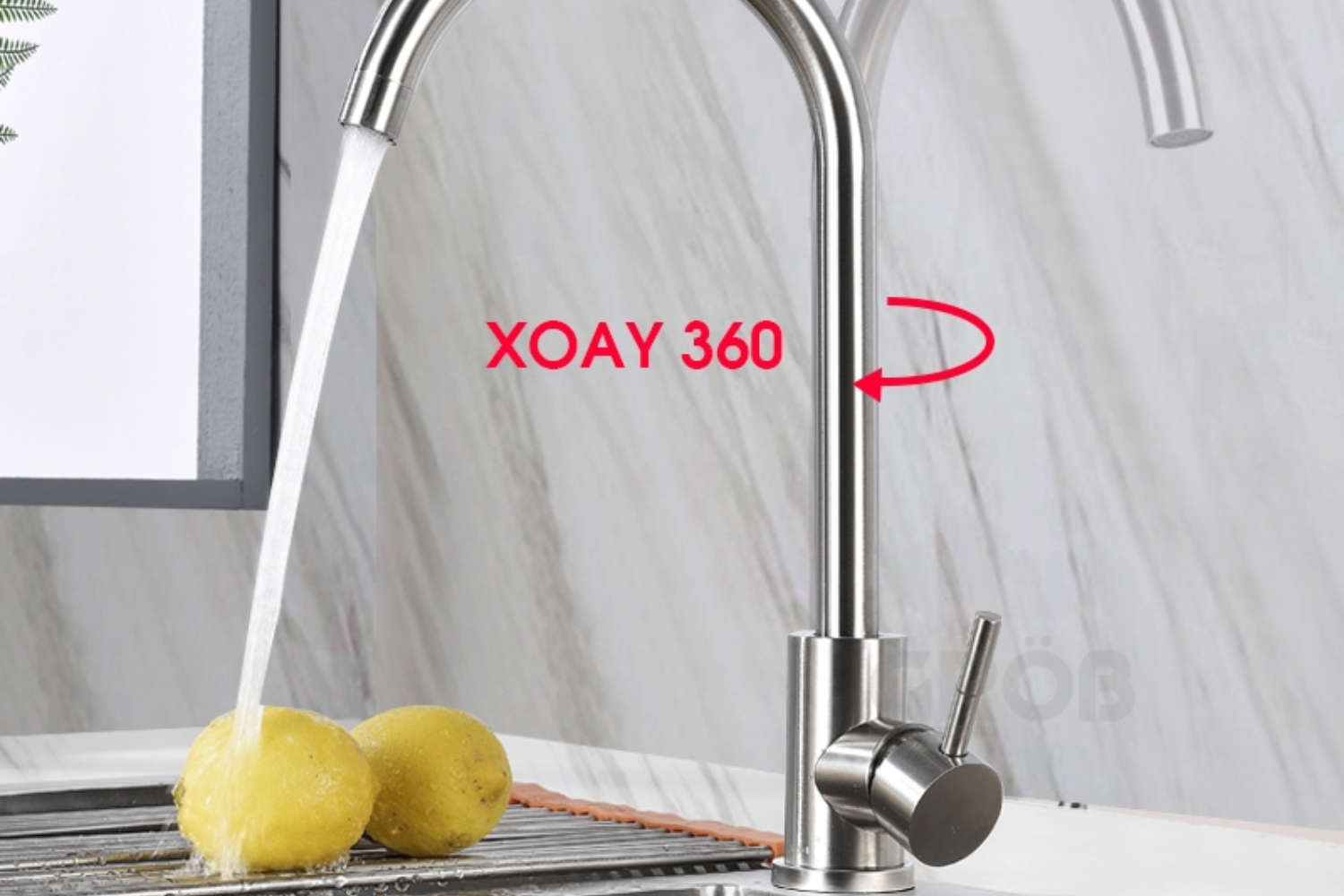 Vòi rửa bát Teka thiết kế cổ xoay 360 độ