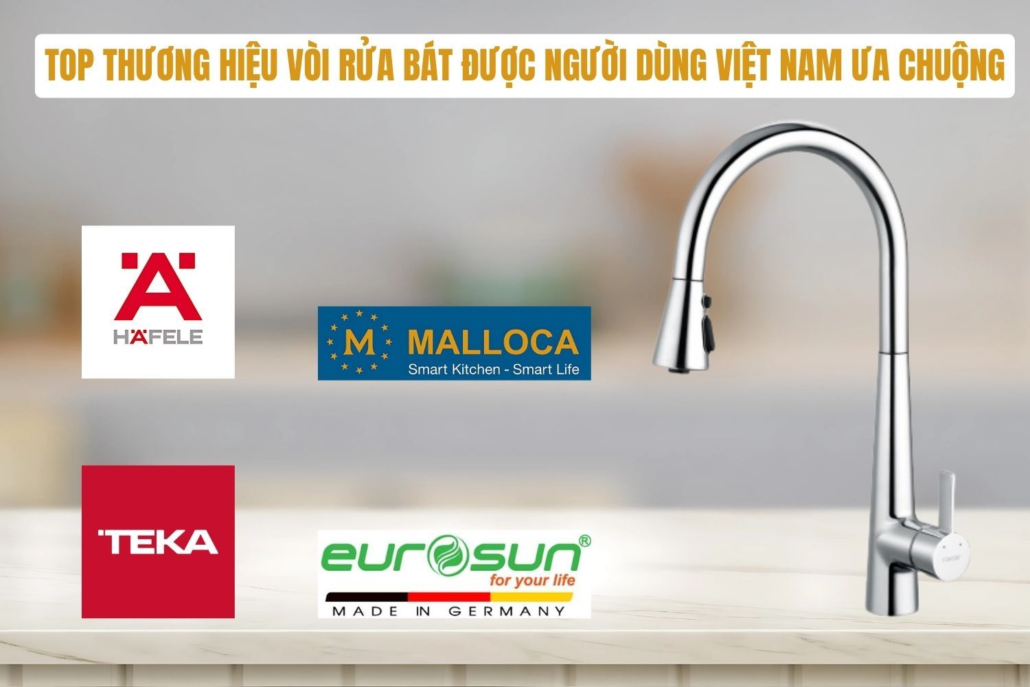 thương hiệu vòi rửa bát được người dùng Việt Nam ưa chuộng