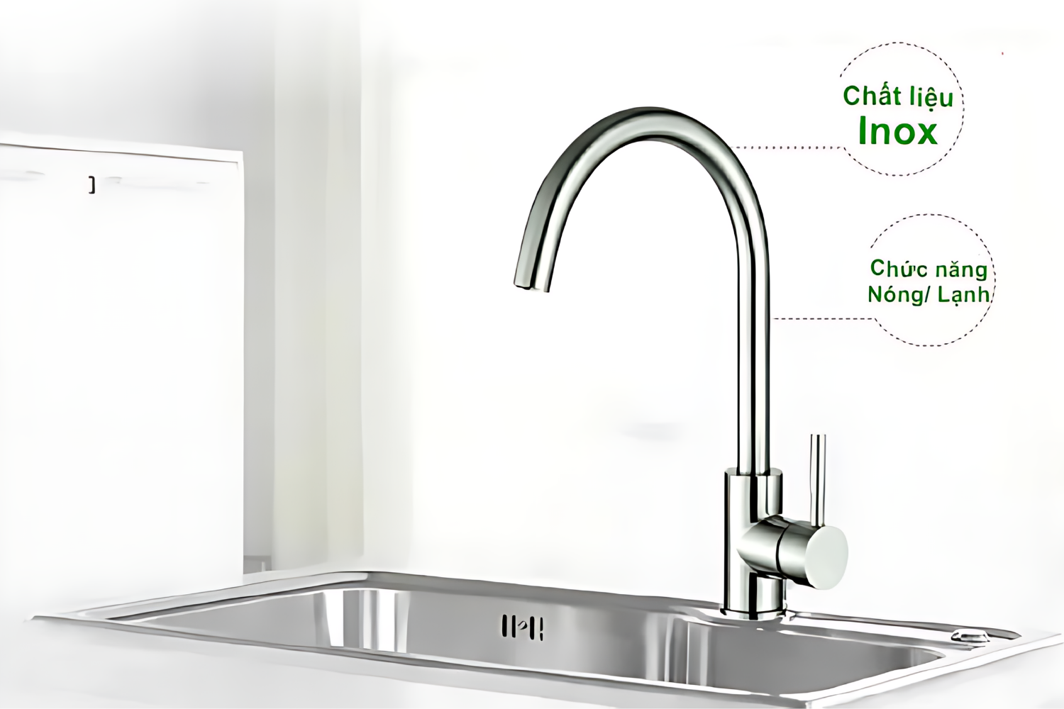 Vòi rửa bát Eurosun 2 đường nước nóng/lạnh