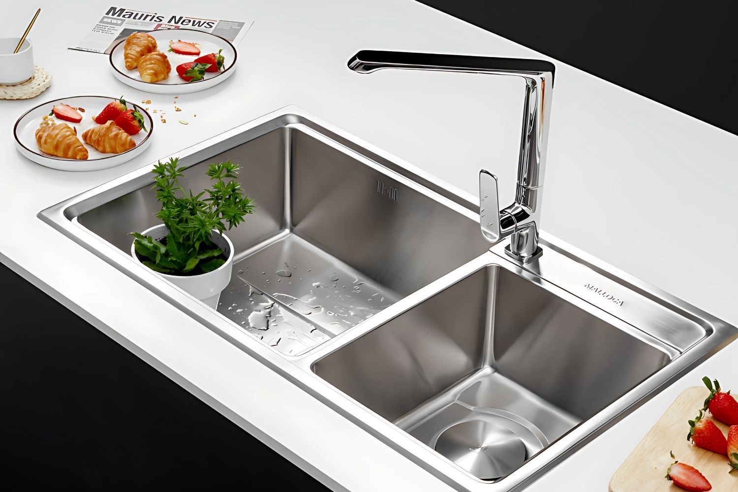 Vòi rửa bát Malloca bằng inox (304, 201)