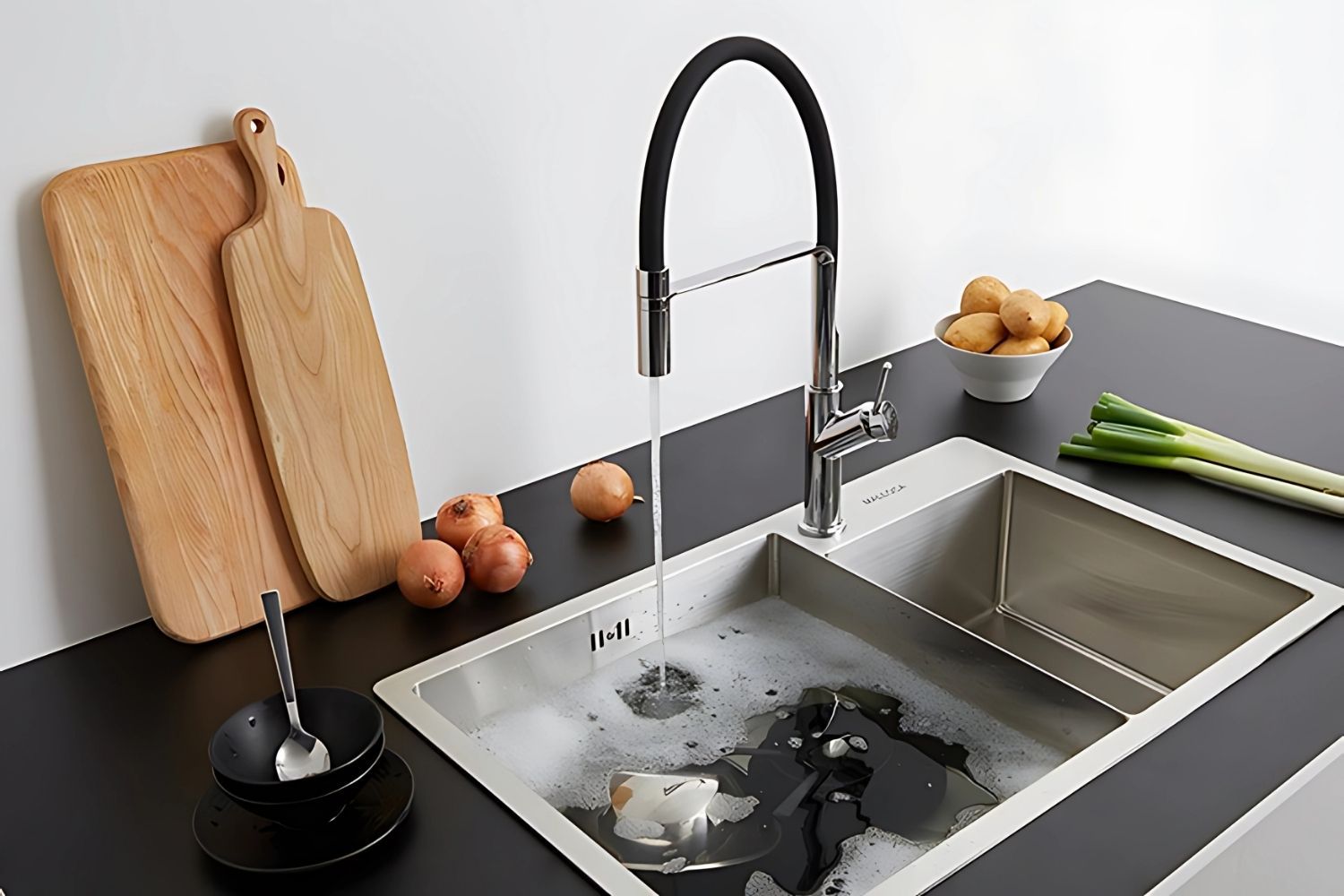 Vòi rửa bát Malloca thân mềm
