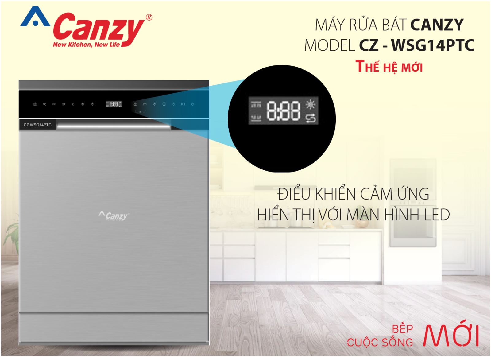 Điều khiển cảm ứng hiển thị với màn hình LED