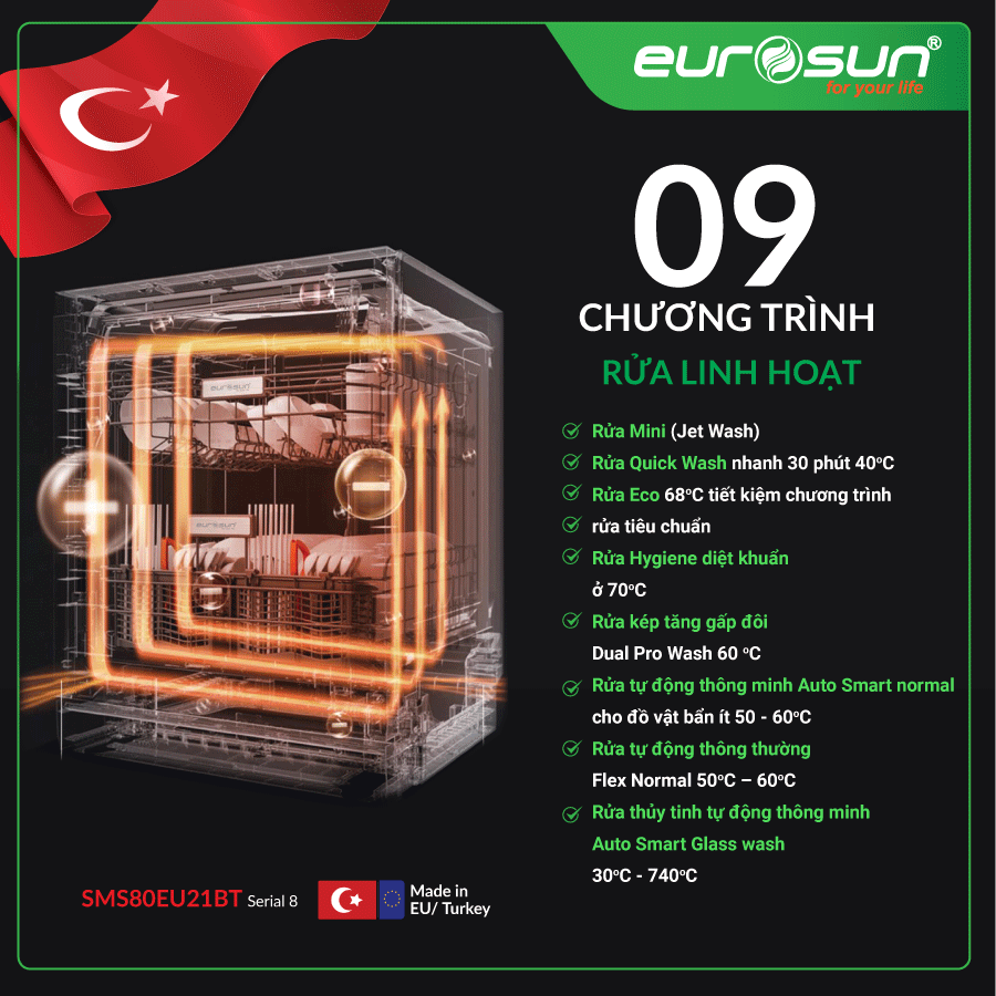 9 chương trình rửa đa dạng