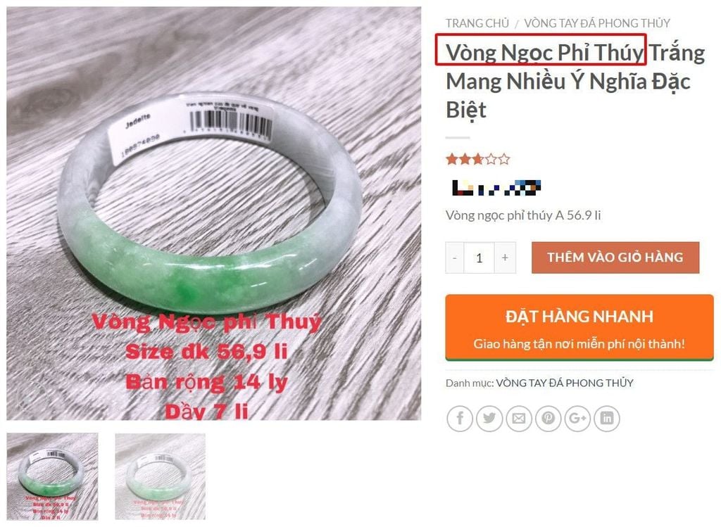 Nhưng ngày nay danh xưng hot girl bị đặt tràn lan, thì ngọc phỉ thúy cũng vậy. Mấy viên cẩm thạch trắng bệt, rỗ chằng rỗ chịt, chất đá đục ngầu mà các cửa hàng cũng thản nhiên gọi đó là Ngọc Phỉ Thúy, làm mất đi ý nghĩa cao quý của loại ngọc này.
