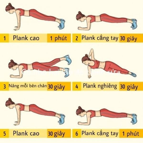 Plank giúp đốt chát calo, giảm cân hiệu quả