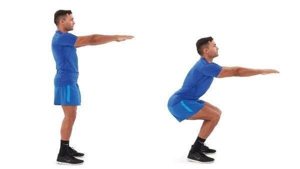 Bodyweight Squat là bài tập săn chắc cơ đùi và cơ mông hiệu quả