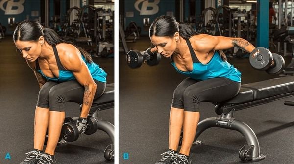 Bài tập vai Dumbbell Rear Delt Lateral Raise