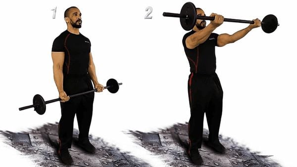 Bài tập vai Barbell Front Raise